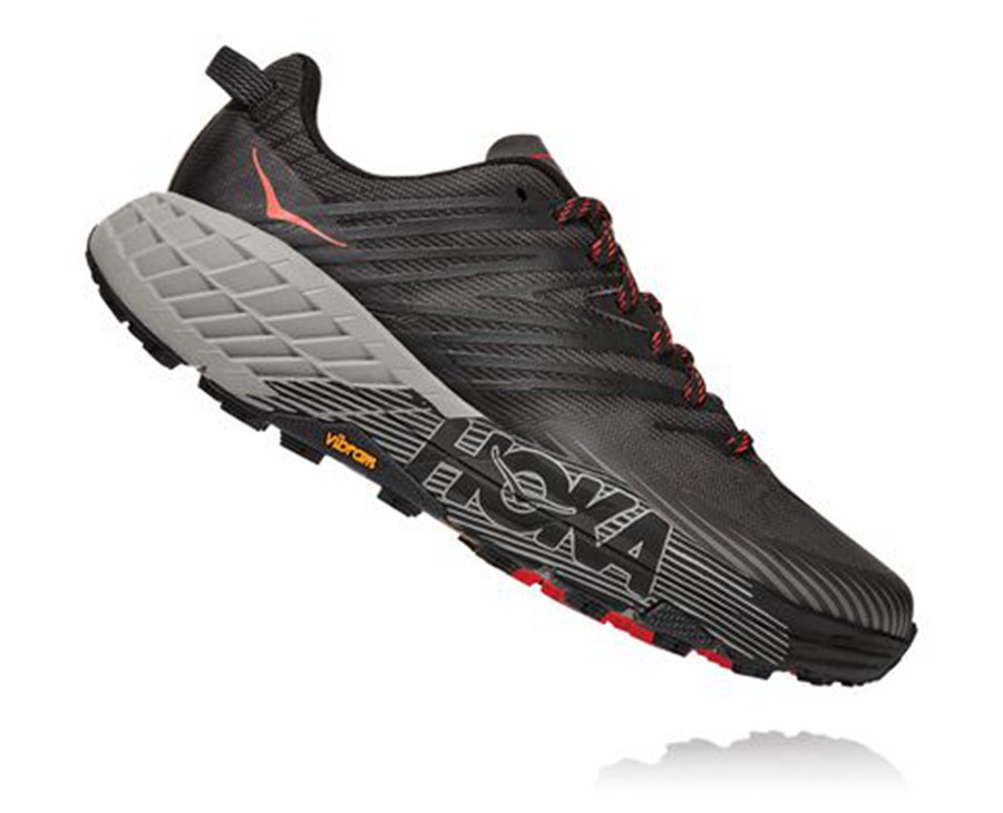 Hoka One One Trailove Tenisky Panske Čierne - Speedgoat 4 - 50137-TDCW